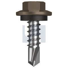 Hobsons - #12-14 x 20 - Jasper (Sorrell) - Metal SDS Hex Head + Washer - Class 4 | TJAM4SH1214020