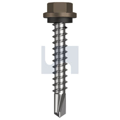 Hobsons - #14-10 x 42 Jasper (Sorrell) -Cl4 As3566 Metal Sds Hex Head + Washer | Q330-Ja (Pack Of 1000)