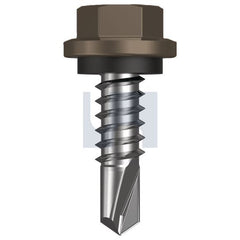 Hobsons - #14-14 x 22 - Jasper (Sorrell) - Metal SDS Hex Head + Washer - Class 4 | TJAM4SH1414022