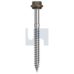 Hobsons - #14-10 x 75 Jasper (Sorrell) -Cl4 As3566 + Scratchguard Type 17 Hex Head + Washer | Q635-Ja (Pack Of 500)