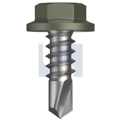 Hobsons - #8-18 x 12 - Mangrove - Metal SDS Flanged Hex Head - Class 4 - Qty 1000 | TMAM4FH0818012
