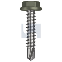 Hobsons - #10-16 x 25 MANGROVE - CL4 AS3566 METAL SDS FLANGED HEX HEAD | Q185-MA (Pack of 1000)