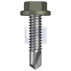 Hobsons - #14-20 x 25 - Mangrove - Metal SDS Flanged Hex Head - Class 4 - Qty 1000 | TMAM4FH1420025