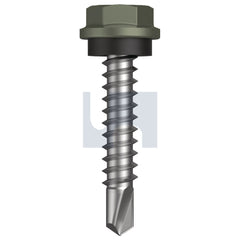 Hobsons - #10-16 x 25 MANGROVE - CL4 AS3566 METAL SDS HEX HEAD + WASHER | Q280-MA (Pack of 1000)