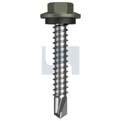 Hobsons - #12-14 x 35 - Mangrove - Metal SDS Hex Head + Washer - Class 4 | TMAM4SH1214035