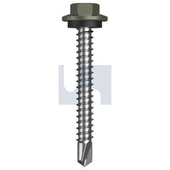 Hobsons - #12-14 x 45 - Mangrove - Metal SDS Hex Head + Washer - Class 4 | TMAM4SH1214045