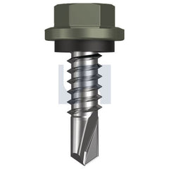 Hobsons - #14-14 x 22 - Mangrove - Metal SDS Hex Head + Washer - Class 4 | TMAM4SH1414022