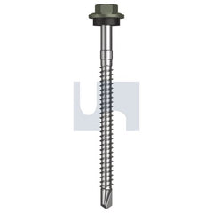 Hobsons - #12-14 x 75 - Mangrove - + Scratchguard Metal SDS Hex Head + Washer - Class 4 | TMAM4SS1214075