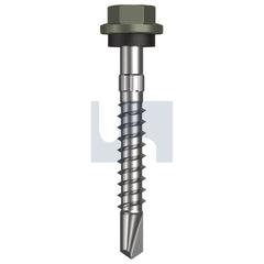 Hobsons - #14-10 x 50 Mangrove - Cl4 As3566 + Scratchguard Metal Sds Hex Head + Washer | Q335-Ma (Pack Of 1000)