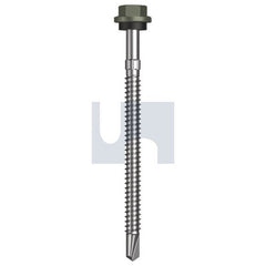 Hobsons - #14-14 x 90 - Mangrove - + Scratchguard Metal SDS Hex Head + Washer - Class 4 | TMAM4SS1414090