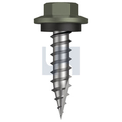 Hobsons - #12-11 x 25 MANGROVE - CL4 AS3566 TYPE 17 HEX HEAD + WASHER | Q600-MA (Pack of 1000)