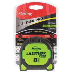 Sterling - 8m Ultimax Pro Tape Measure Easyread: Metric Magnetic Hook | TMFXE8027