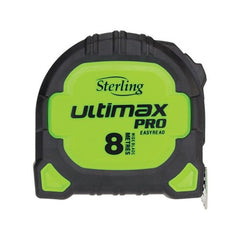 Sterling - 8m Ultimax Pro Tape Measure Easyread: Metric Magnetic Hook | TMFXE8027
