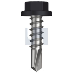 Hobsons - #14-10 x 25 - Monument - Metal SDS Flanged Hex Head - Class 4 - Qty 1000 | TMOM4FH1410025