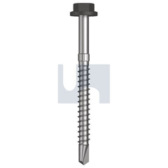 Hobsons - #14-10 x 75 - Monument - + Scratchguard Metal SDS Flg Hex Head - Class 4 - Qty 500 | TMOM4FS1410075