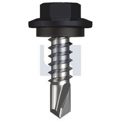 Hobsons - #12-14 x 20 - Monument - Metal SDS Hex Head + Washer - Class 4 | TMOM4SH1214020