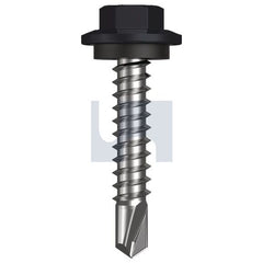 Hobsons - #12-14 x 30 - Monument - Metal SDS Hex Head + Washer - Class 4 - Qty 1000 | TMOM4SH1214030