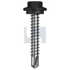 Hobsons - #12-14 x 35 - Monument - Metal SDS Hex Head + Washer - Class 4 | TMOM4SH1214035