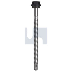 Hobsons - #14-14 x 90 - Monument - + Scratchguard Metal SDS Hex Head + Washer - Class 4 | TMOM4SS1414090