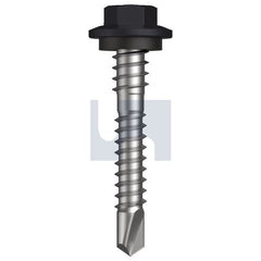 Hobsons - #12-14 x 37 - Monument - Metal SDS Hex + Washer + Xgrip - Class 4 | TMOM4XH1214037