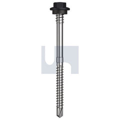 Hobsons - #12-14 x 80 - Monument - + Scratchguard Metal SDS Hex + Washer + Xgrip - Class 4 | TMOM4XS1214080