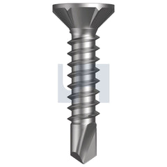 Hobsons - #8-18 x 20 - Monument - Zyp Phillips Drive Metal SDS Countersunk Rib - Qty 1000 | TMOMYRP0818020