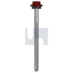 Hobsons - #12-14 x 75 - Manor Red (Scoria) - + Scratchguard Metal SDS Hex Head + Washer - Class 4 | TMRM4SS1214075