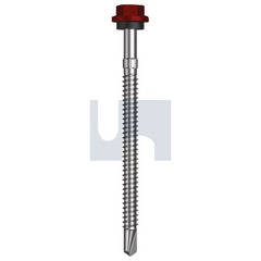 Hobsons - #14-14 x 90 - Manor Red (Scoria) - + Scratchguard Metal SDS Hex Head + Washer - Class 4 | TMRM4SS1414090