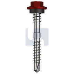 Hobsons - #12-14 x 48 - Manor Red (Scoria) - + Scratchguard Metal SDS Hex + Washer + Xgrip - Class 4 | TMRM4XS1214048