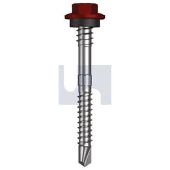 Hobsons - #12-14 x 55 - Manor Red (Scoria) - + Scratchguard Metal SDS Hex + Washer + Xgrip - Class 4 | TMRM4XS1214055