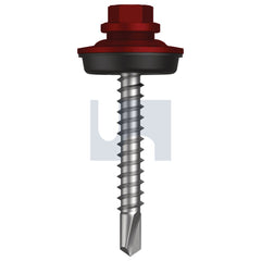 Hobsons - #14-10 x 53 - Manor Red (scoria) - Metal SDS Cyclone - Multiseal - Class 4 | TMRM4YM1410053