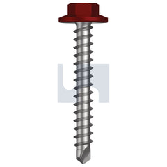 Hobsons - #12-11 x 40 MANOR RED (SCORIA) -CL3 AS3566 VMAX SDS FLANGED HEX HEAD | Q303-MR (Pack of 1000)