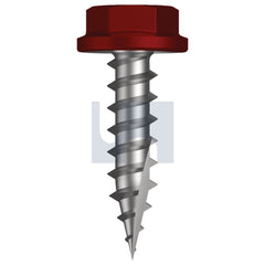 Hobsons - #10-12 x 20 MANOR RED (SCORIA) -CL4 AS3566 TYPE 17 FLANGED HEX HEAD | Q519-MR (Pack of 1000)