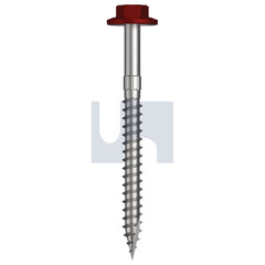 Hobsons - #12-11 x 65 MANOR RED (SCORIA) -CL4 AS3566 + SCRATCHGUARD TYPE 17 FLANGED HEX HEAD | Q543-MR (Pack of 500)