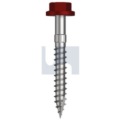 Hobsons - #14-10 x 50 - Manor Red (Scoria) - + Scratchguard Type 17 Flanged Hex Head - Class 4 - Qty 1000 | TMRW4FS1410050