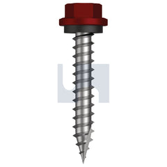 Hobsons - #14-10 x 40 Manor Red (Scoria) -Cl4 As3566 Type 17 Hex Head + Washer | Q620-Mr (Pack Of 1000)