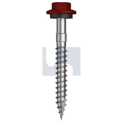 Hobsons - #12-11 x 50 MANOR RED (SCORIA) -CL4 AS3566 + SCRATCHGUARD TYPE 17 HEX HEAD + WASHER | FS610-MR (Pack of 200)