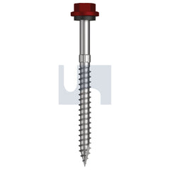 Hobsons - #14-10 x 75 Manor Red (Scoria) -Cl4 As3566 + Scratchguard Type 17 Hex Head + Washer | Q635-Mr (Pack Of 500)