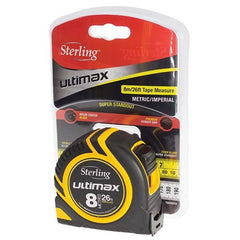 Sterling - 8m Ultimax Tape Measure /26ft x 25mm Met/imp | TMX8025I