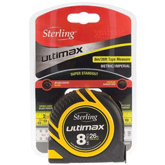 Sterling - 8m Ultimax Tape Measure /26ft x 25mm Met/imp | TMX8025I