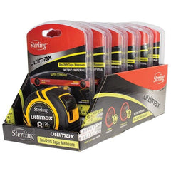 Sterling - 8m Ultimax Tape Measure /26ft x 25mm Met/imp | TMX8025I
