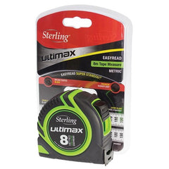 Sterling - 8m x 25mm Ultimax Tape Measure Easyread: Metric | TMXE8025