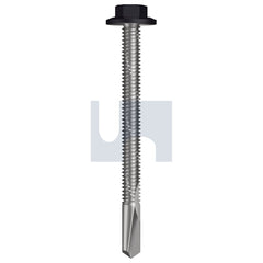 Hobsons - #12-24 x 65 - Night Sky (Ebony) - S500 SDS Flanged Hex Head - Class 4 - Qty 500 | TNS54FH1224065
