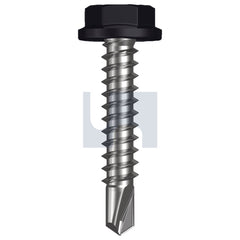 Hobsons - #10-16 x 25 NIGHT SKY (EBONY) -CL4 AS3566 METAL SDS FLANGED HEX HEAD | Q185-NS (Pack of 1000)