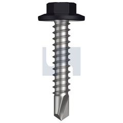Hobsons - #12-14 x 30 - Night Sky (Ebony) - Metal SDS Flanged Hex Head - Class 4 | TNSM4FH1214030