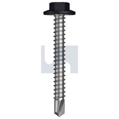 Hobsons - #12-14 x 45 - Night Sky (Ebony) - Metal SDS Flanged Hex Head - Class 4 | TNSM4FH1214045
