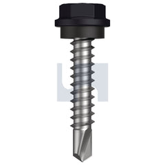 Hobsons - #10-16 x 25 NIGHT SKY (EBONY) -CL4 AS3566 METAL SDS HEX HEAD + WASHER | Q280-NS (Pack of 1000)