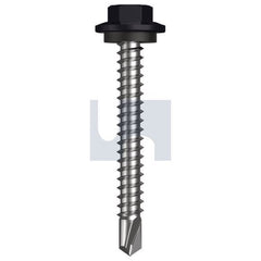 Hobsons - #12-14 x 45 - Night Sky (Ebony) - Metal SDS Hex Head + Washer - Class 4 | TNSM4SH1214045