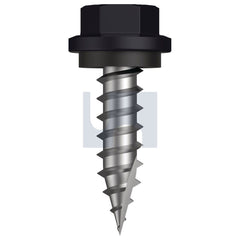 Hobsons - #14-10 x 25 Night Sky (Ebony) -Cl4 As3566 Type 17 Hex Head + Washer | Q615-Ns (Pack Of 1000)