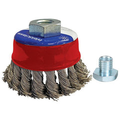 Weldclass - Wire Brush Cup Twist-Knot 75mm M14x2/10x1.5 Mild-Steel | TO-3032